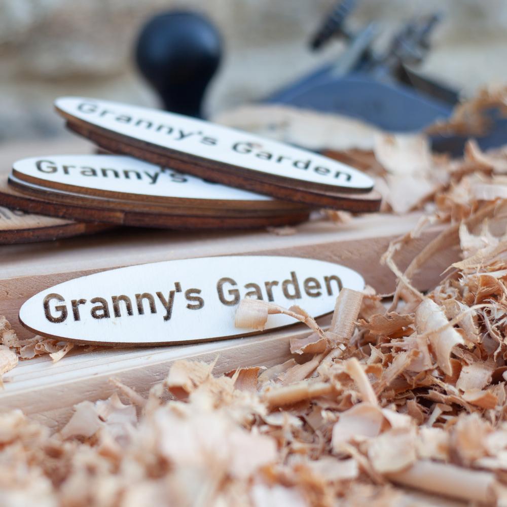 Granny's Garden Wooden Name Plaque